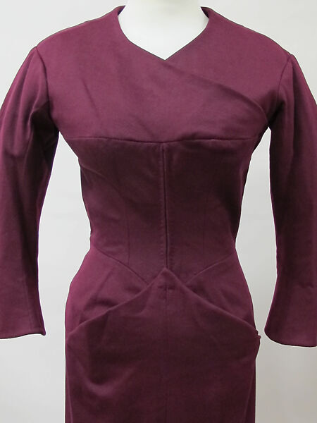 Dress, Charles James (American, born Great Britain, 1906–1978), wool, American