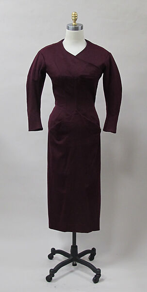 Dress, Charles James (American, born Great Britain, 1906–1978), wool, American 