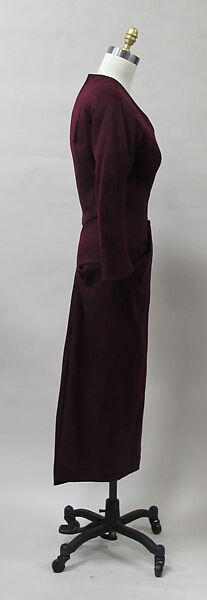 Dress, Charles James (American, born Great Britain, 1906–1978), wool, American