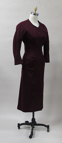 Dress, Charles James (American, born Great Britain, 1906–1978), wool, American