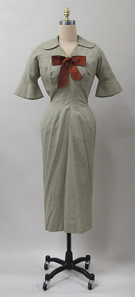 Dress, Charles James (American, born Great Britain, 1906–1978), wool, American 