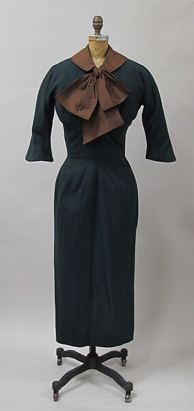 Dress, Charles James (American, born Great Britain, 1906–1978), wool, American 