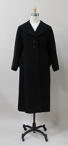 Coat, Charles James (American, born Great Britain, 1906–1978), wool, American 