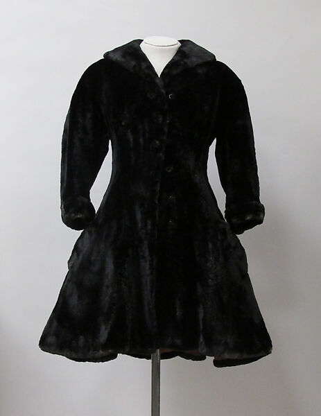 Coat, Charles James (American, born Great Britain, 1906–1978), fur (sealskin), American 
