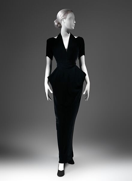 Evening dress, Charles James (American, born Great Britain, 1906–1978), silk and rayon, American 