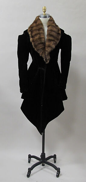 Coat, Charles James (American, born Great Britain, 1906–1978), silk, fur, American 
