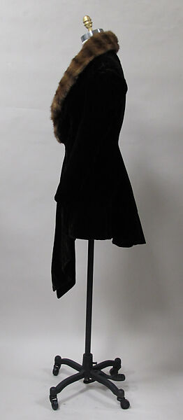 Coat, Charles James (American, born Great Britain, 1906–1978), silk, fur, American
