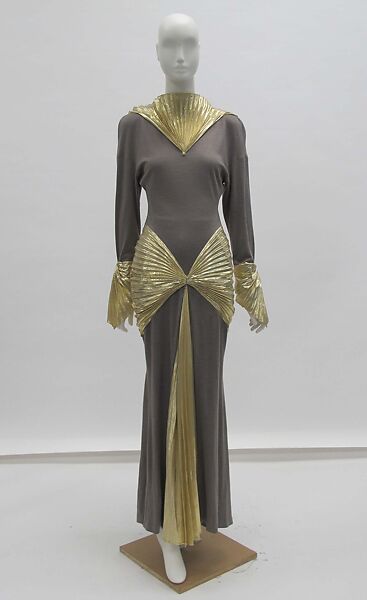 Gown, Mugler (French, founded 1974), wool, synthetic, metal, French 