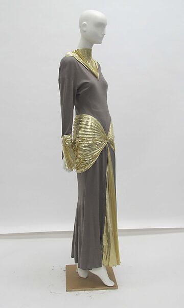 Gown, Mugler (French, founded 1974), wool, synthetic, metal, French