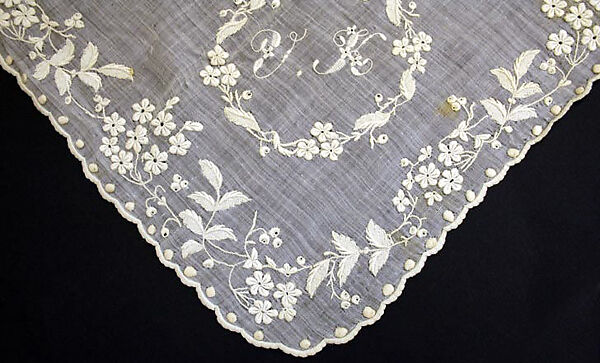 Handkerchief, cotton, French