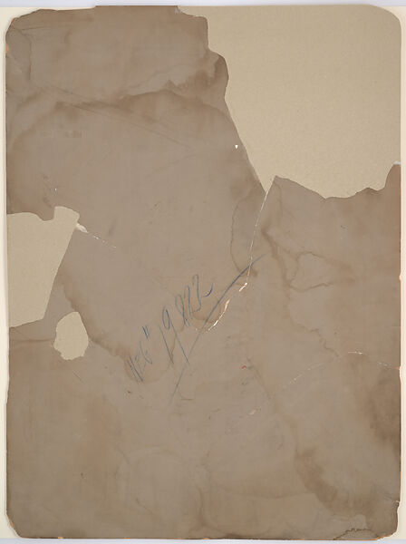 "Suggestion of Memorial, for, Mr. W.H. Langshaw,  Riverside Cemetery, New Bedford, Massachusetts", Louis C. Tiffany (American, New York 1848–1933 New York), Transparent and opaque watercolor, graphite, and black ink on paper mounted on board, American