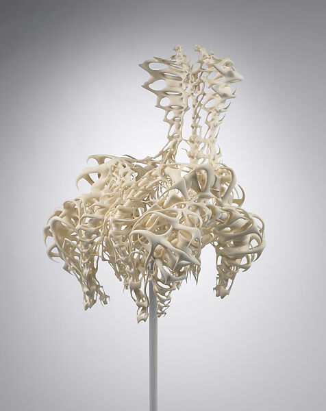 Ensemble, Iris van Herpen (Dutch, founded 2007), (a, b) plastic (polyamide); (c, d) leather, plastic (acrylic), Dutch