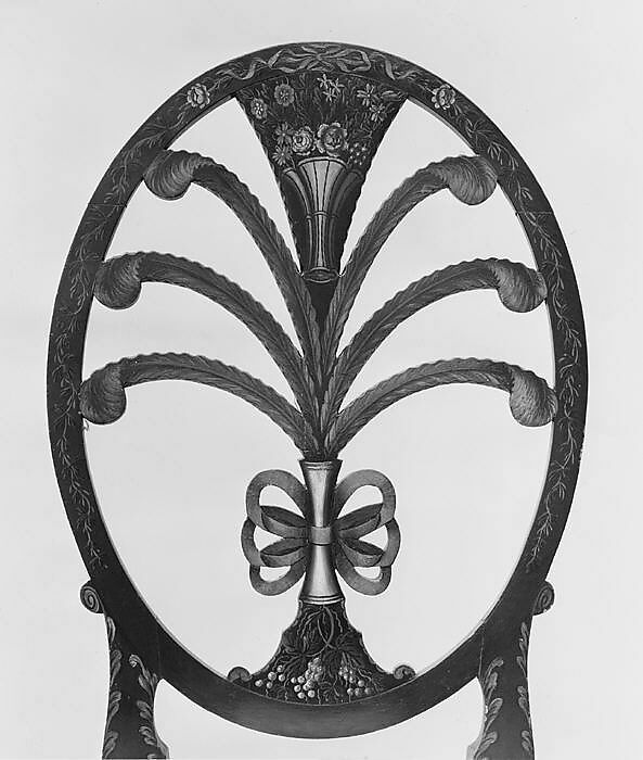 Pair of side chairs, Painted maple with white pine, American