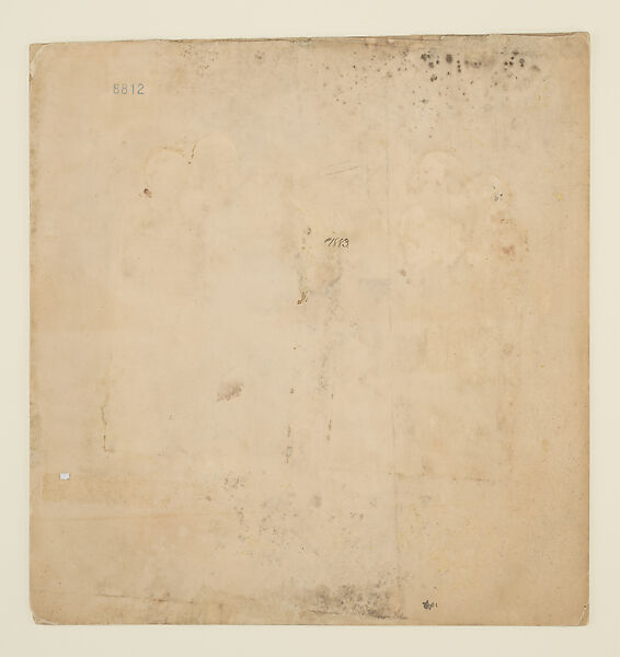 Design for filigree panel, Louis C. Tiffany (American, New York 1848–1933 New York), Pen and ink, watercolor, graphite pencil on paper mounted on board, American