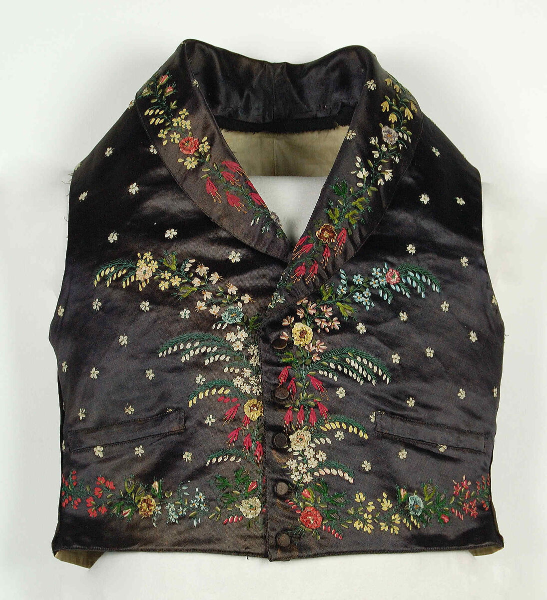 Vest, Silk, cotton, French 