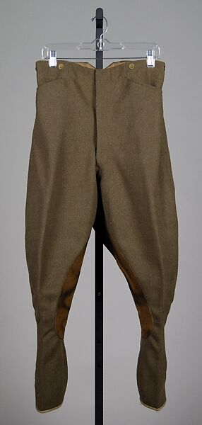 Military jodhpurs, Wool, leather, American 