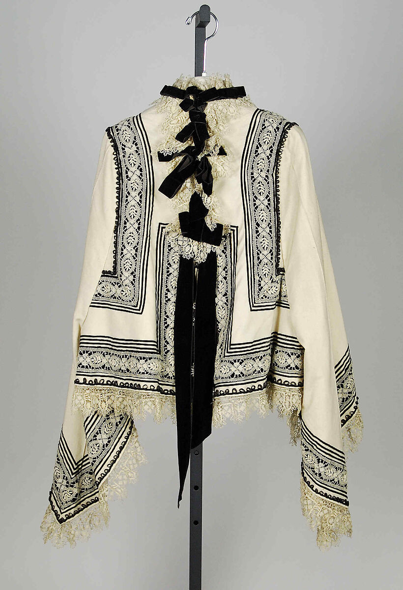 Dolman, Wool, silk, linen, American