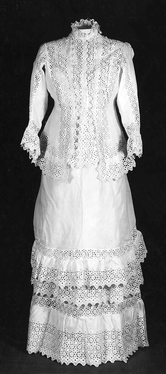Morning dress, Cotton, French