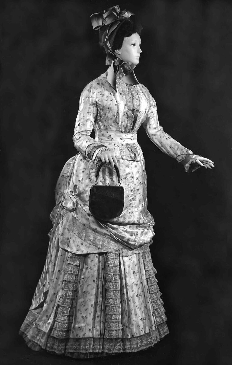 Afternoon dress, Catherine Donovan (American (born Ireland), 1826 (?)–1906), Silk, American