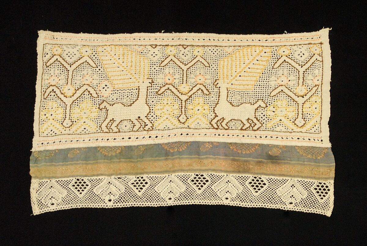 Towel border, Linen, silk, Russian 