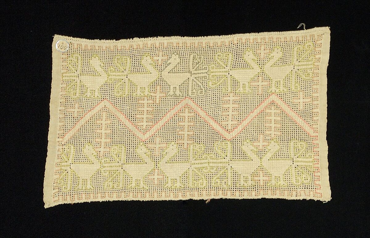 Towel border, Linen, silk, Russian 