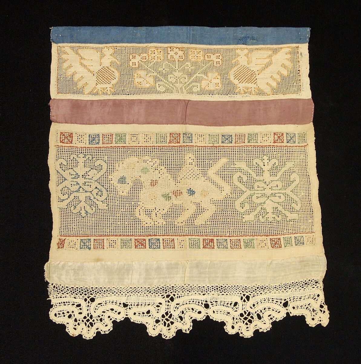 Towel border, Linen, silk, Russian 