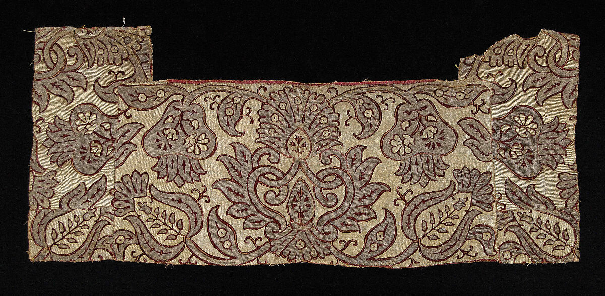 Textile panel, Silk, metallic, linen, Russian 