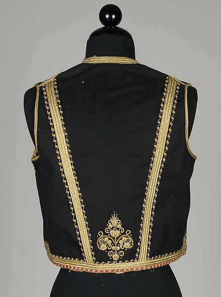 Jacket, Wool, cotton, metallic, beads