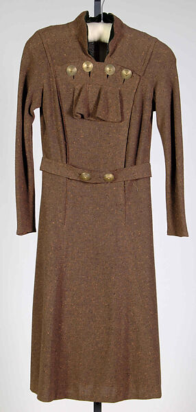 Dress, Carlo de Gaspari Zezza (Italian), Wool, silk, Italian 