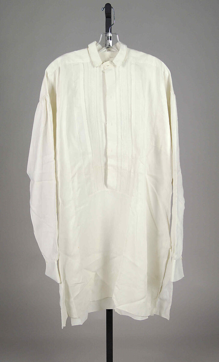 Evening shirt, Linen, American 