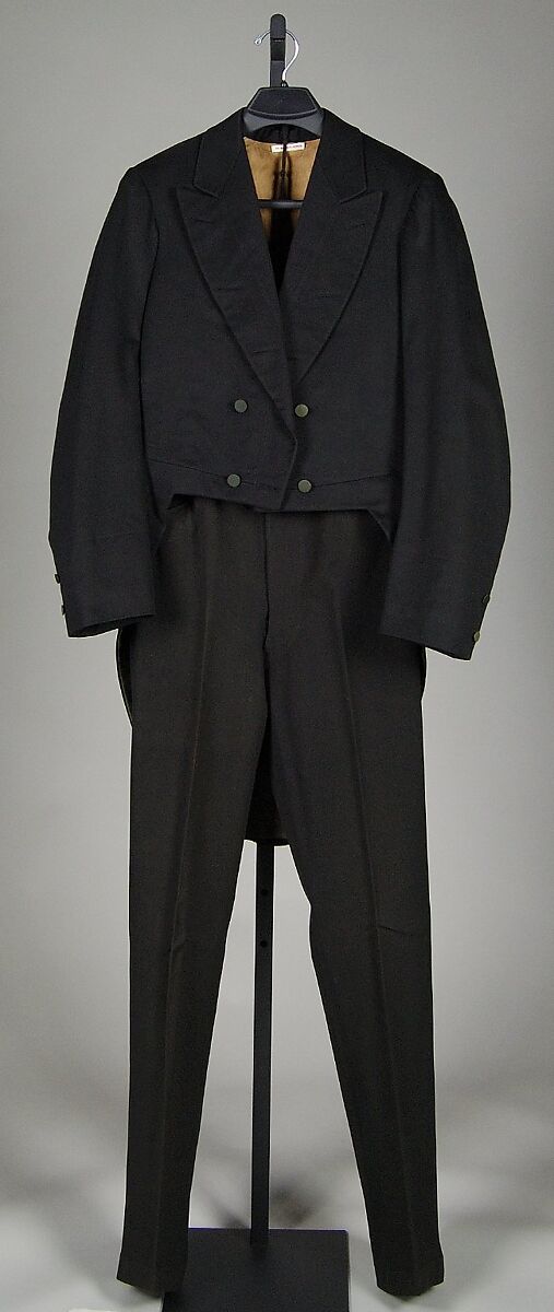 Evening suit, Wool, American 