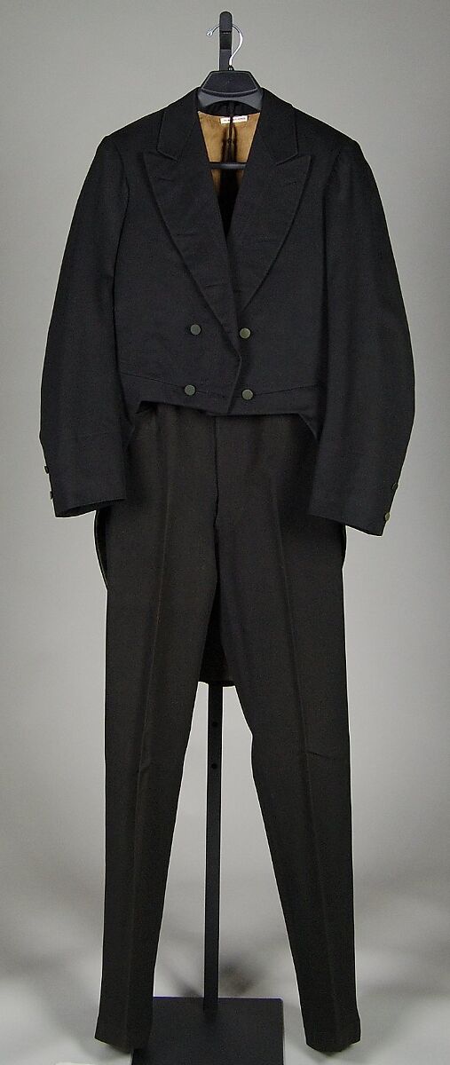 Evening suit, Wool, American