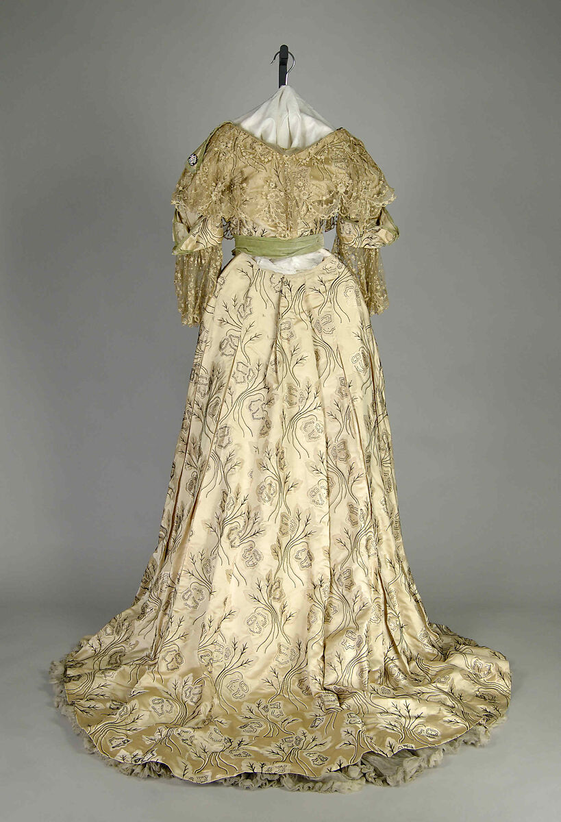 Evening dress, Rouff (French, 1844–1914), Silk, French