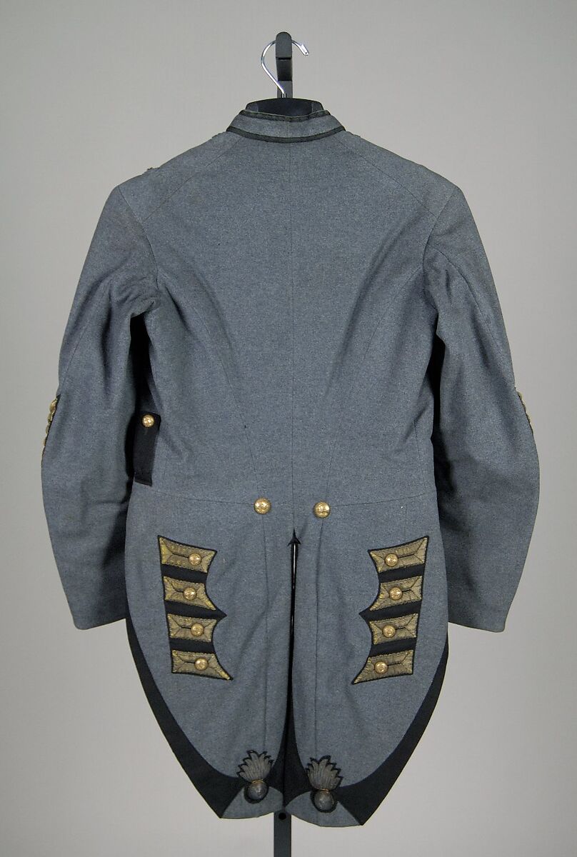 Military tail coat, Wool, metallic, American