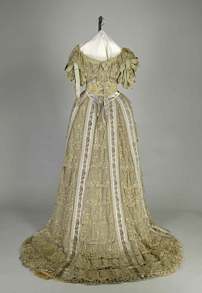 Ball gown, Rudolph Hoffman &amp; Company, Silk, sequins, Austrian