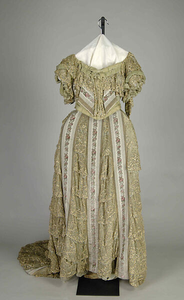 Ball gown, Rudolph Hoffman &amp; Company, Silk, sequins, Austrian 