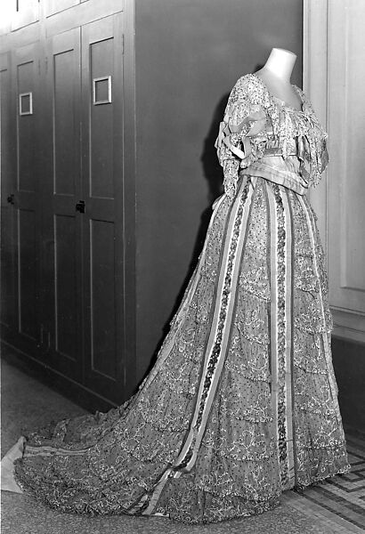 Ball gown, Rudolph Hoffman &amp; Company, Silk, sequins, Austrian