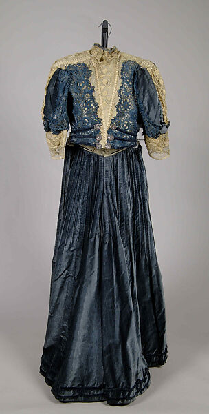Afternoon dress, Rudolph Hoffman &amp; Company, Silk, cotton, Austrian