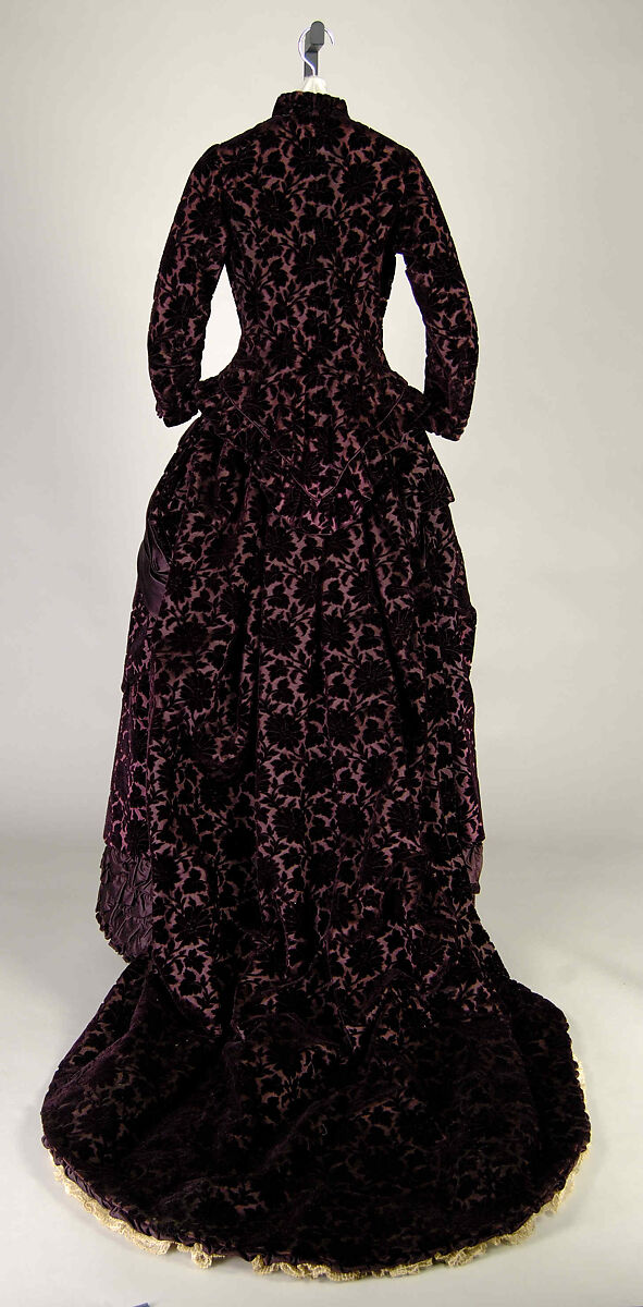 Wedding Dress, Silk, probably French