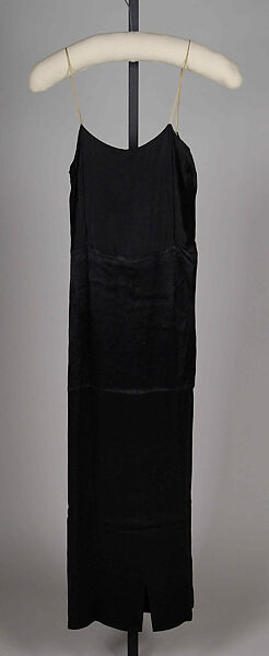 Evening ensemble, Madame Eta Hentz (American, born Hungary, 1895–1986), Silk, metallic
Black crepe, black silk satin, American