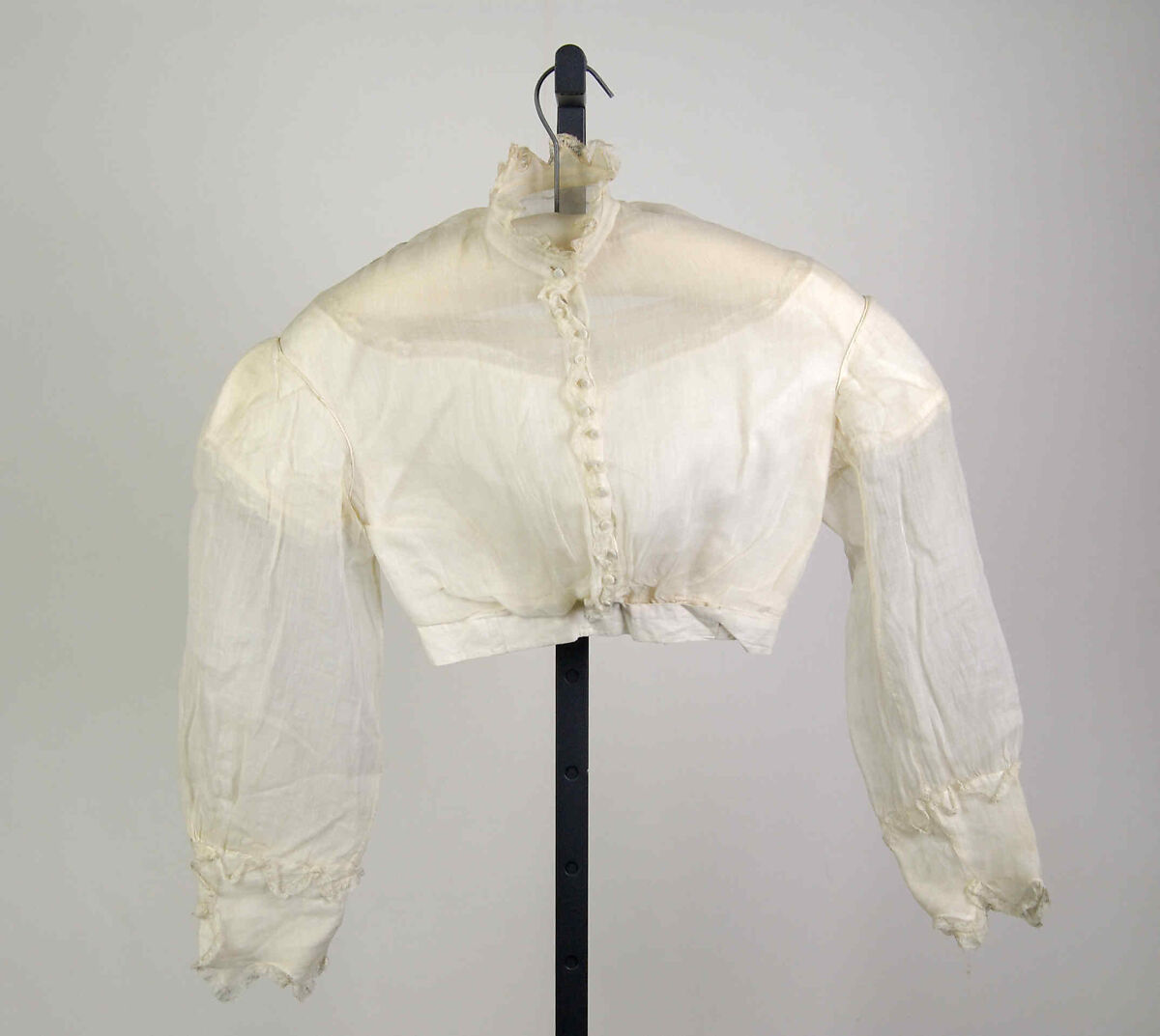 Blouse, Cotton, linen, American 