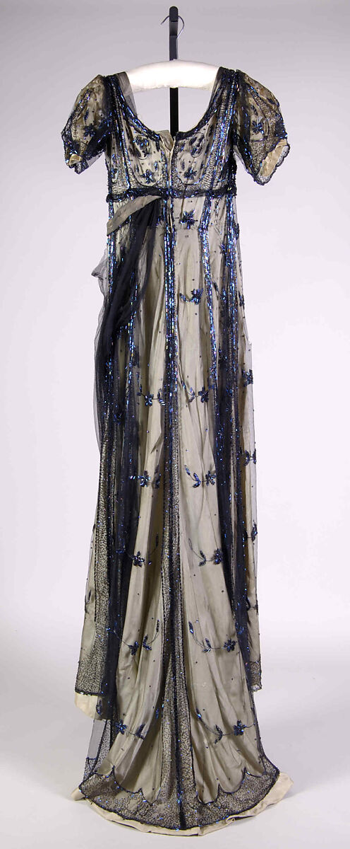 Evening dress, Herbert Luey (American, Northfield, Massachusetts 1860–1916 Brooklyn), Silk, beads, metallic, American