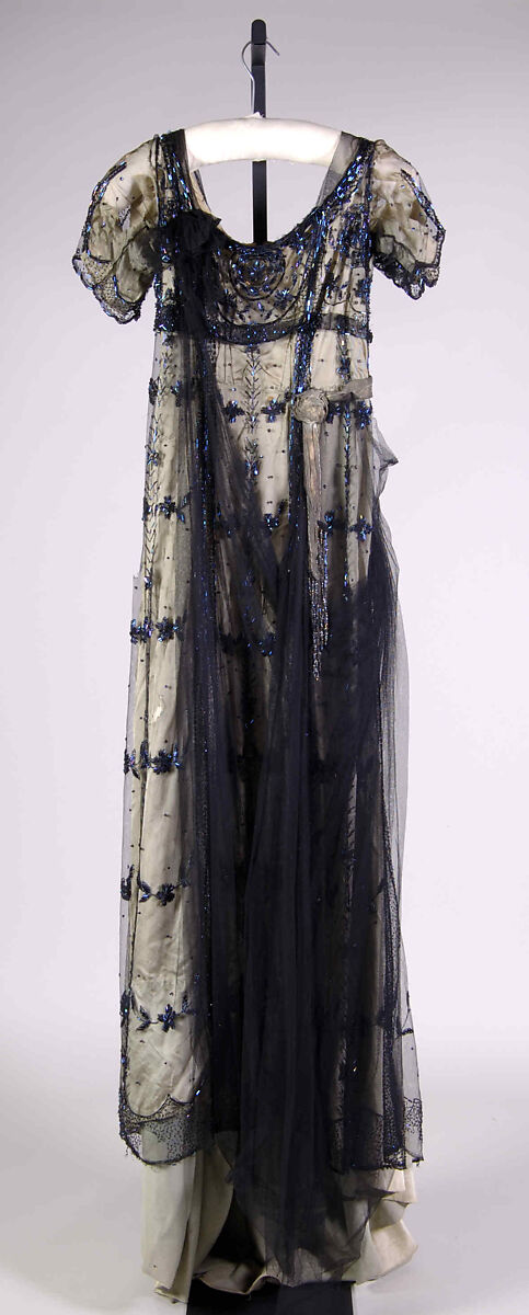 Evening dress, Herbert Luey (American, Northfield, Massachusetts 1860–1916 Brooklyn), Silk, beads, metallic, American 