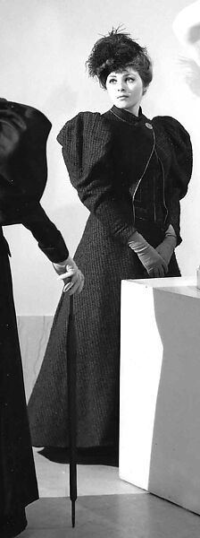 Afternoon dress, Wool, silk, American