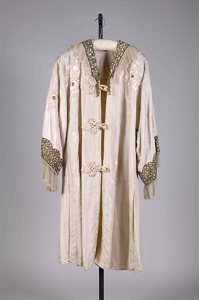 Evening coat, Silk, metallic, American 
