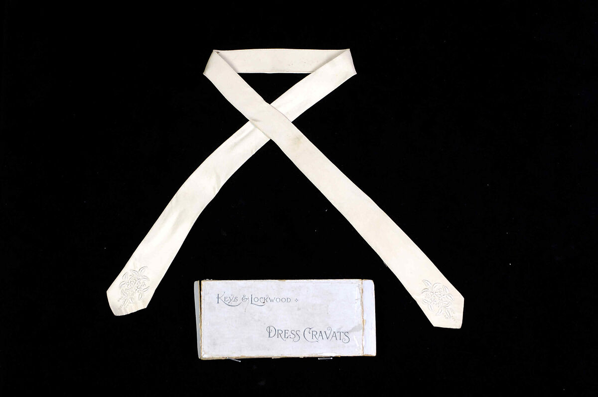 Wedding cravat, Keys &amp; Lockwood, Silk, American