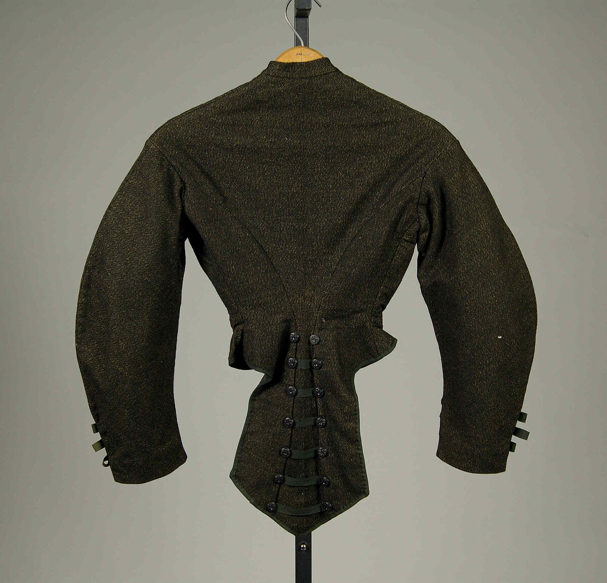 Bodice, Wool, metal, American