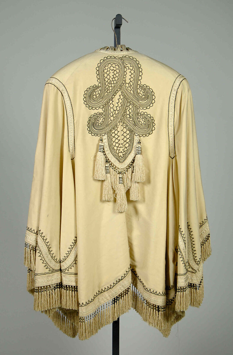 Dolman, Wool, silk, metallic, American