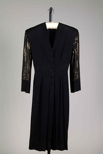 Dress, Madame Eta Hentz (American, born Hungary, 1895–1986), Synthetic, sequins, American 