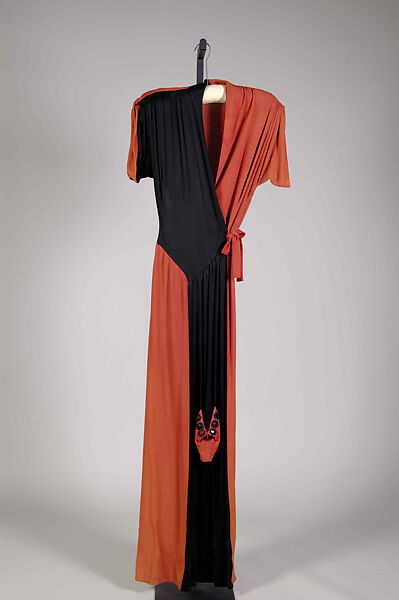 Dinner dress, Madame Eta Hentz (American, born Hungary, 1895–1986), Synthetic, American 